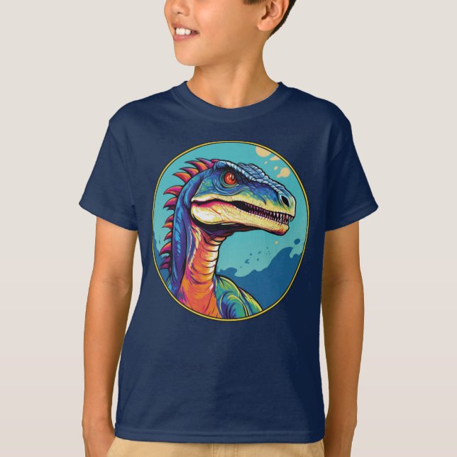 Velociraptor - Klassischer Dinosaurier-T-Shirt-T - T-Shirt (Vorderseite)