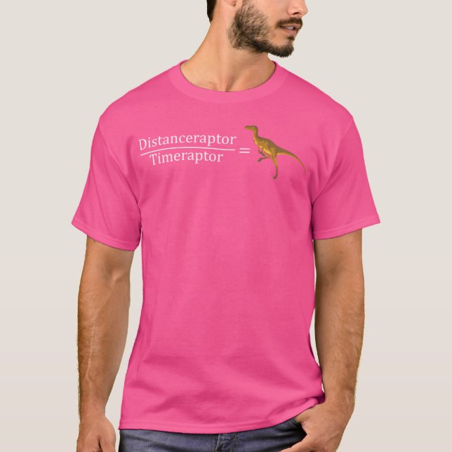 Velociraptor Mathe Lustiger Dinosaurier Geschwindi T-Shirt (Vorderseite)