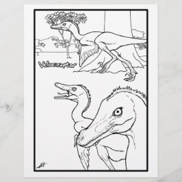 Velociraptor - Page de coloriage.