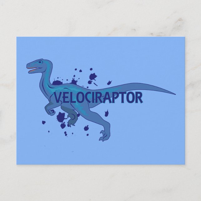Velociraptor Postkarte (Vorderseite)