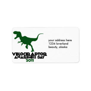 Velociraptor Sensibilitätstag 2011 Adressaufkleber