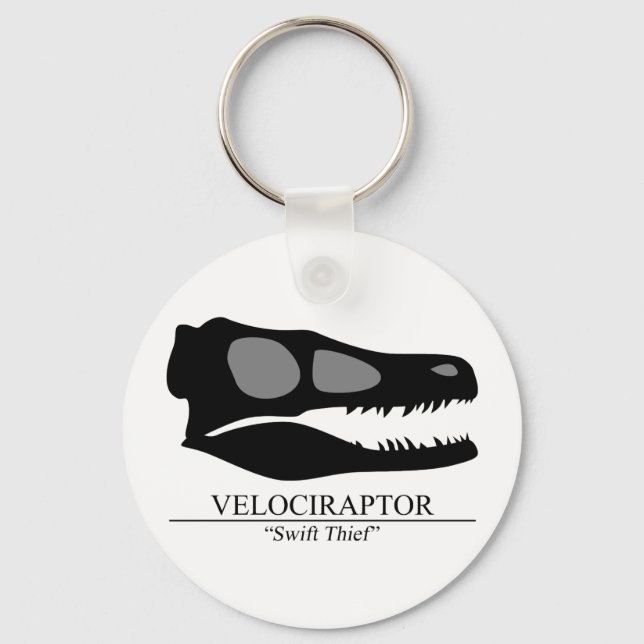 Velociraptor Skull Schlüsselanhänger (Vorderseite)