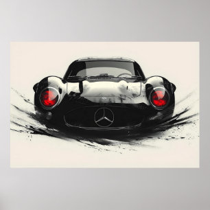 Velocity in Monochrome: Die klassische Autoeleganz Poster