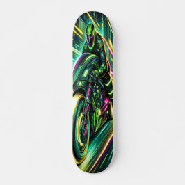 "Velocity Rush: Cyberpunk-Racer Skateboard