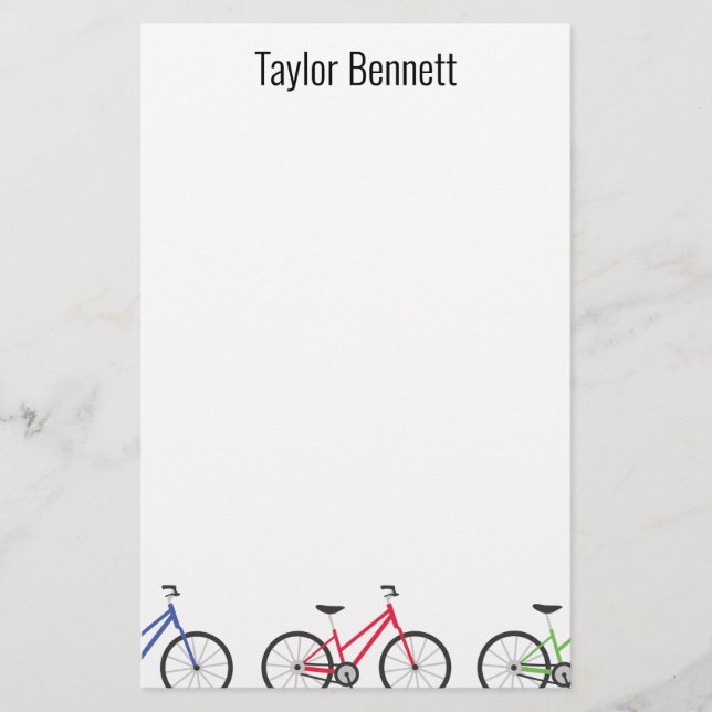 Vélos colorés Papeterie personnalisée personnalisé (Devant)