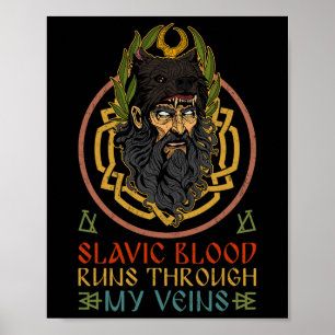 Velos Mythologische Antike Russland Ukraine Slawis Poster