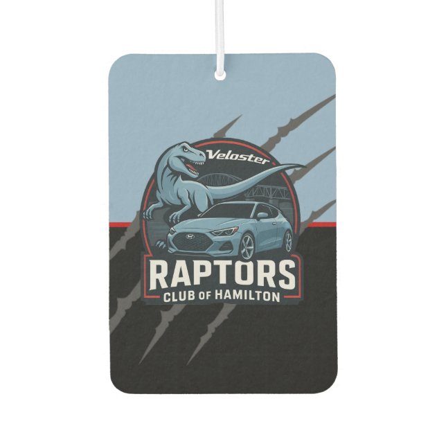 Veloster Raptors Auto-Duftspender Autolufterfrischer (Vorderseite)