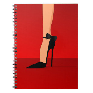 Velvet Black Shoes Spiralnotenbuch Notizblock
