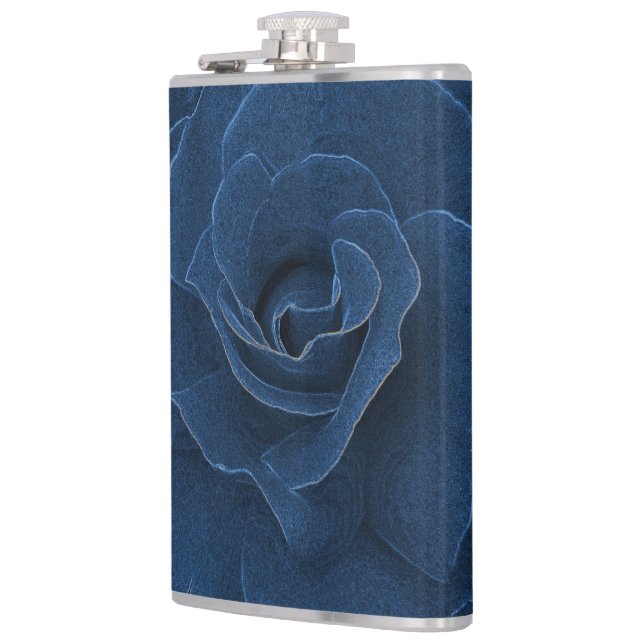 Velvet-blaue Rose Flachmann (Links)
