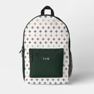 Velvet Forest Cross Muster Personalisierte erste Bedruckter Rucksack