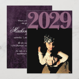 Velvet Grad | Amethyst Lila Moody Grunge Foto Einladung