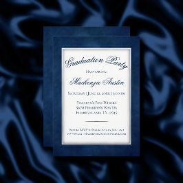 Velvet Grad | Navy Blue Modern Watercolor Party Einladung