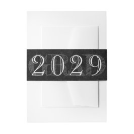 Velvet Grad | Onyx Black Jewel Tone Grunge Einladungsbanderole