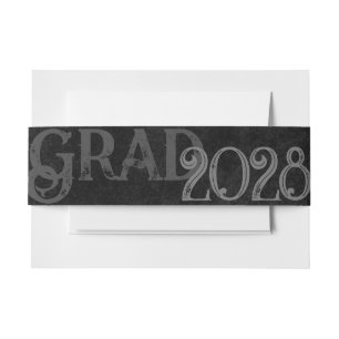 Velvet Grad Onyx Black Jewel Tone Grunge Einladungsbanderole