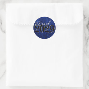 Velvet Grad Sapphire Blue Dark Jewel Tone Grunge Runder Aufkleber