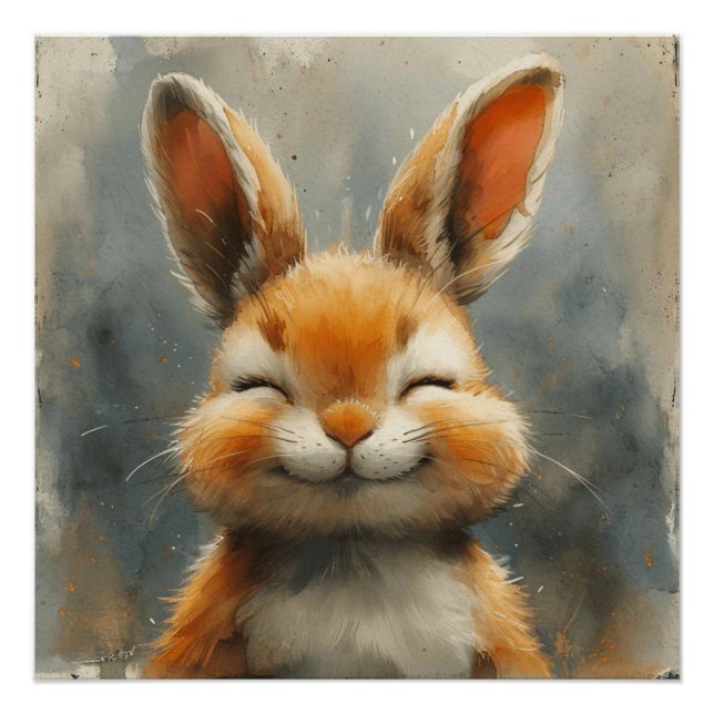 Velvet Hugs: Ein bisschen Whimsy Bunny Poster (Vorderseite)