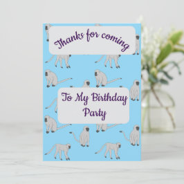 Velvet Monkeys Thank you Card Einladung