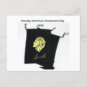Velvet-Münzbeutel, Samtbeutel, Logo-Drucktaschen Postkarte