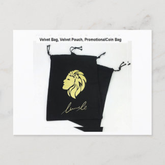 Velvet-Münzbeutel, Samtbeutel, Logo-Drucktaschen Postkarte