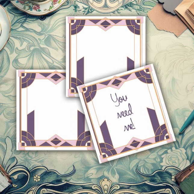 Velvet Night Geometry Art Deco Post-it Klebezettel (Von Creator hochgeladen)