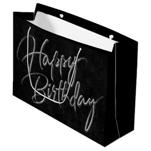 Velvet Onyx Grunge Vampy Black Happy Birthday Große Geschenktüte