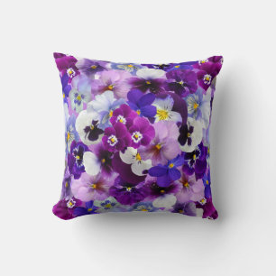 Velvet Pansy Lila Garden Blumenmuster Kissen