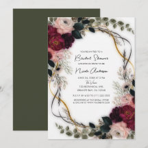Velvet Plum Garden Floral Greenery Bridal Shower