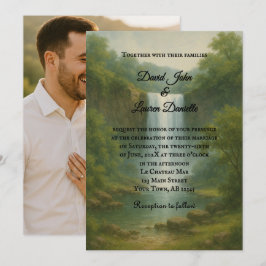Velvet Rapids Photo Wedding Invitation Einladung