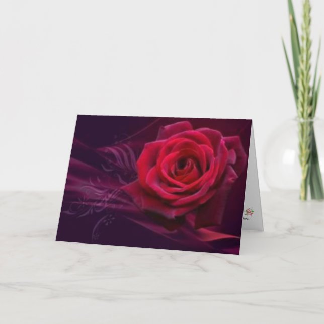 Velvet Rose Grußkarte Karte (Vorderseite)