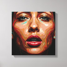 Velvet Verzerrung gesteppte Canvas Print