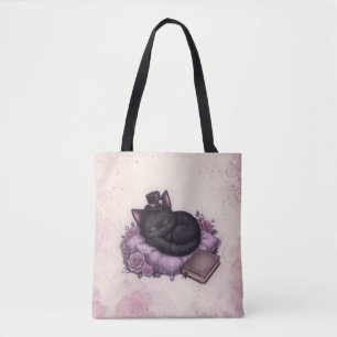 Velvets Dark Magic Gemütliche Schwarze Katzen-Tasc Tasche