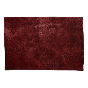 Velvety Henna Damask Red Distressed Grunge Kissenbezug