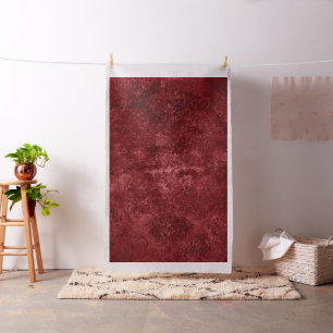 Velvety Henna Damask Red Distressed Grunge Stoff