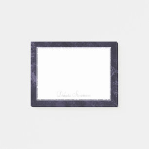 Velvety Midnight Damask   Indigo Lila Grunge Post-it Klebezettel