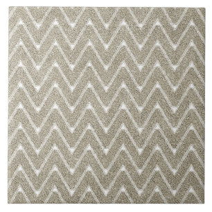 Velvety Sand Brown Zickzack Muster Fliese