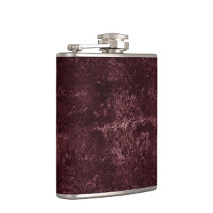 Velvety Wine Damask   Bordeaux Sangria Glam Flachmann