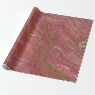 Vena Dynamic Red mit Abstraktem Goldwrapping-Papie Geschenkpapier