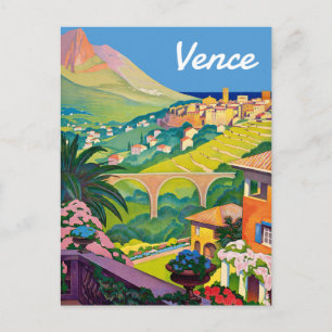 Vence, Côte d'Azur, Frankreich, Postkarte