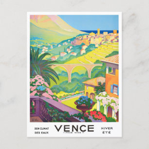 Vence France Vintage Reise Postkarte