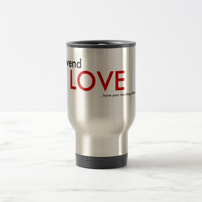 . vend LIEBE. Kaffee-Tasse Reisebecher (Mittel)