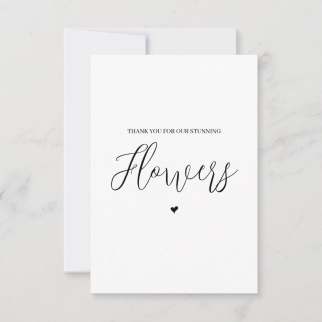 Vendeur mariage Carte de remerciements - fleuriste (Devant)
