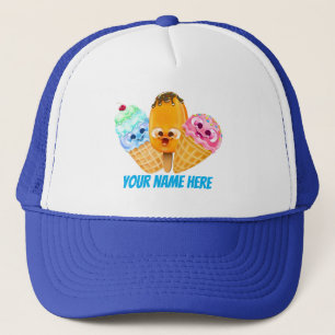 Vendeurs de glaces mignonnes casquette