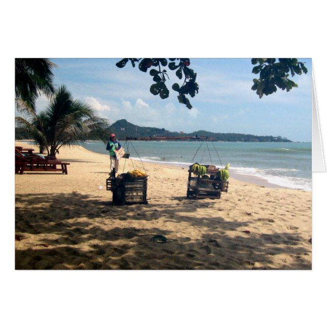 Vendeurs de plage ... Plage de Lamai, île de Koh S (Devant horizontal)