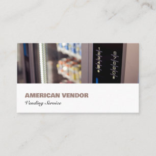 Vending Service QR Code Vendor Food Snack Visitenkarte