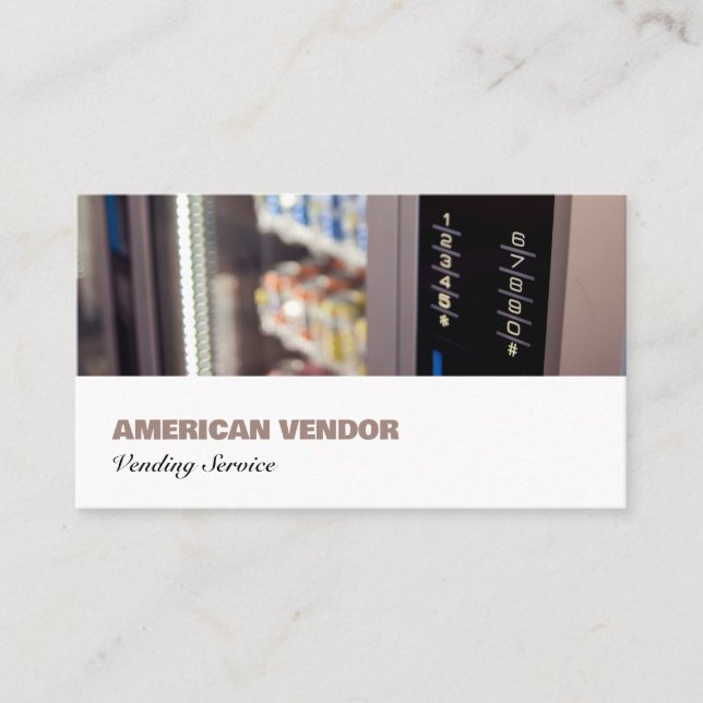 Vending Service QR Code Vendor Food Snack Visitenkarte (Vorderseite)