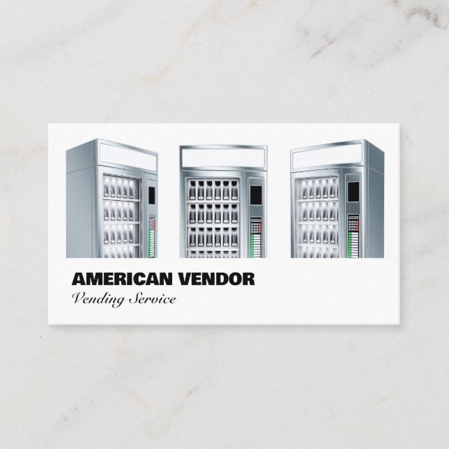 Vending Service Vendor Food Snack Visitenkarte (Vorderseite)