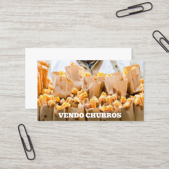 Vendo churros visitenkarte (Vorderseite/Rückseite Beispiel)