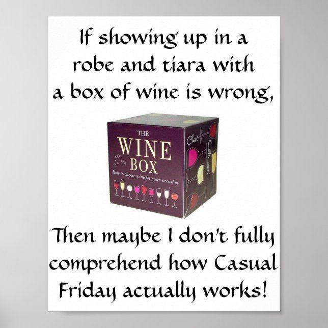 Vendredi décontracté - Poster drôle (Devant)