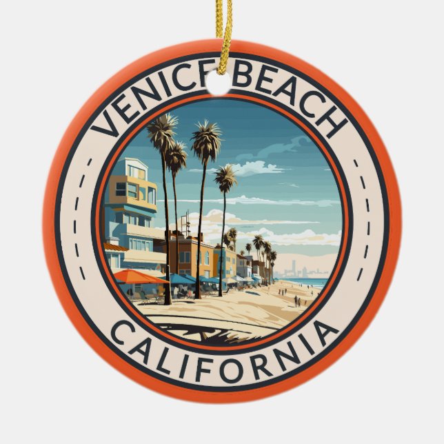 Venedig Beach California Keramik Ornament (Vorne)