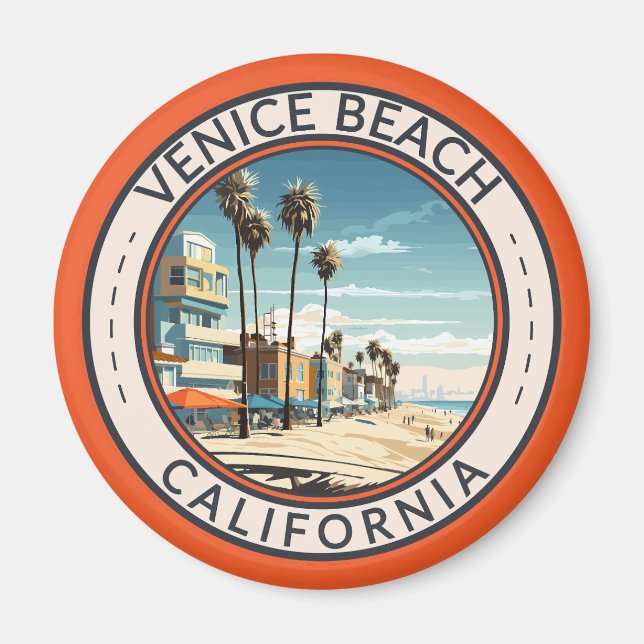 Venedig Beach California Magnet (Vorne)